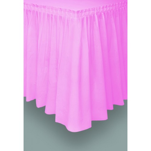   FALDA MESA PLASTIC ROSA 426X73CM
