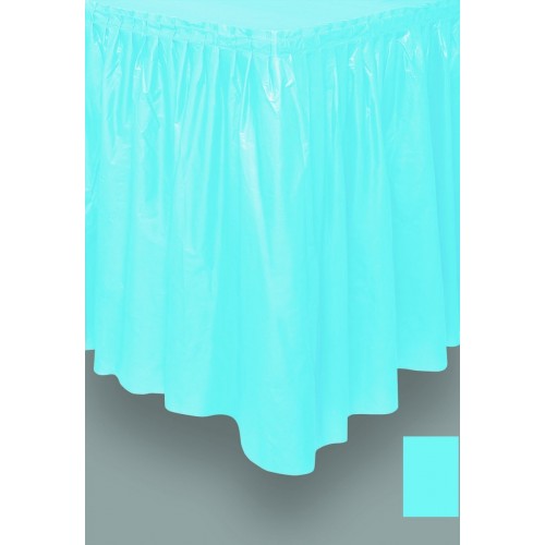 $E FALDA MESA PLASTICO CELESTE 426X73CM