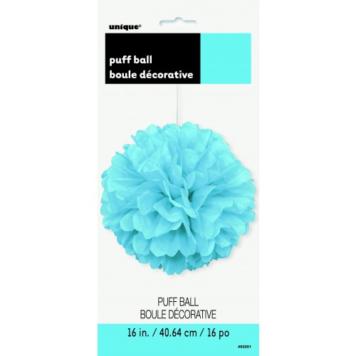  BOLA POMPON CELESTE 40,64CM