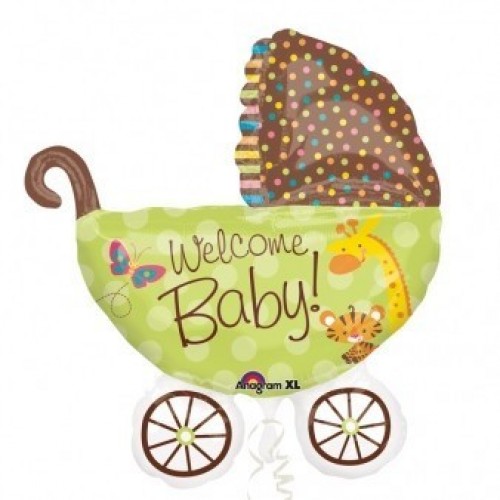 GLOBO 31" FOIL CARRITO WELCOME BABY