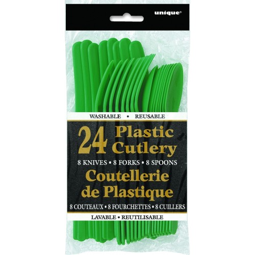 PAQ.24/U TENEDOR CUCHILLO CUCHARA KIWI