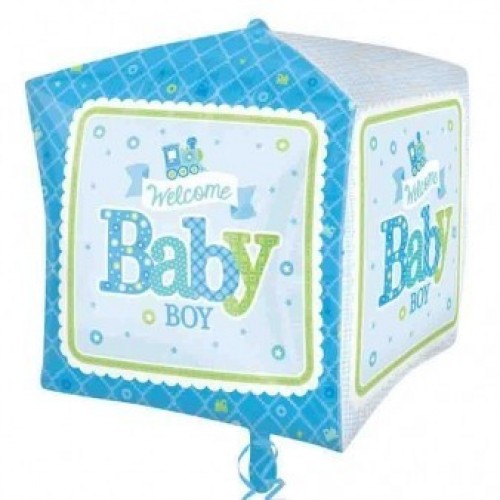 GLOBO 15 FORMA CUBO BABY BOY TREN