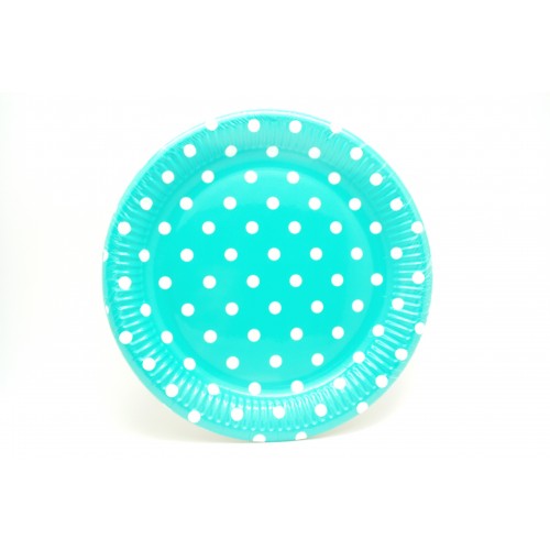 $E   8 PLATOS TURQUESA TOPO 23CM