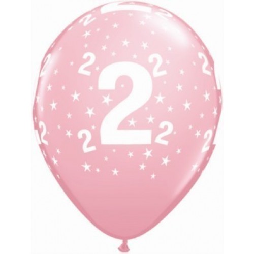 6 GLOBOS 11" LATEX  N2 ROSA