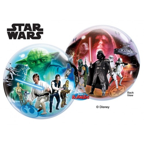 $D   GLOBO 22" BURBUJA STAR WARS