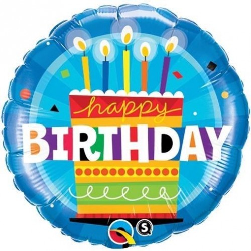 GLOBO 18" FOIL REDONDO HAPPY BIRTHDAY