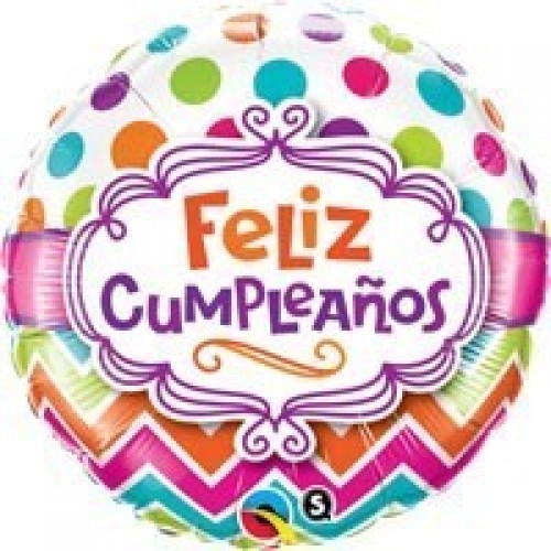 GLOBO 18" FOIL REDONDO CUMPLEAÑO TOPO