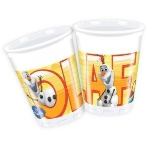 $E 8  VASOS OLAF SUMMER 200ML