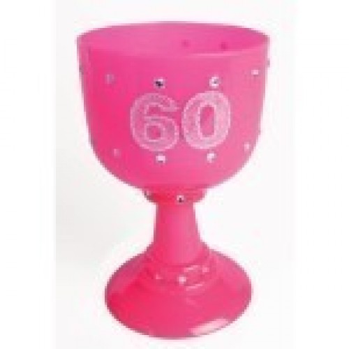 COPA CALIZ ROSA PIEDRITAS N60 18,5CM