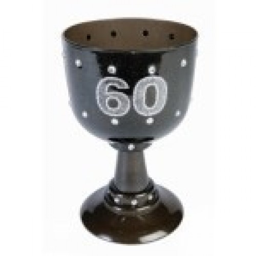 COPA CALIZ NEGRA PIEDRITAS N60 19CM