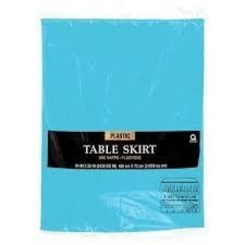 FALDA MESA PLASTIC AZUL CARIBE 73CMX426