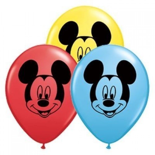 100 GLOBOS 5" LATEX MICKEY COL.SUR