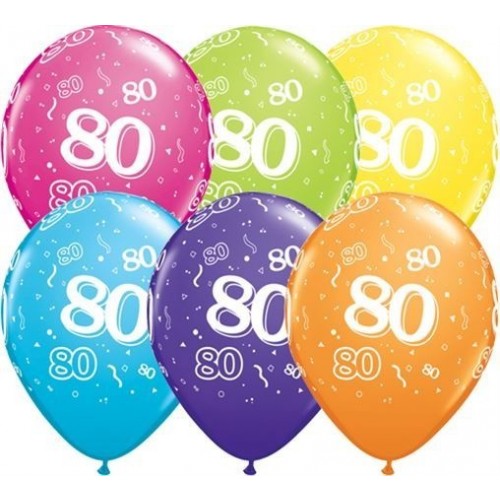 6 GLOBOS 11" LATEX  N80 COL.SUR.