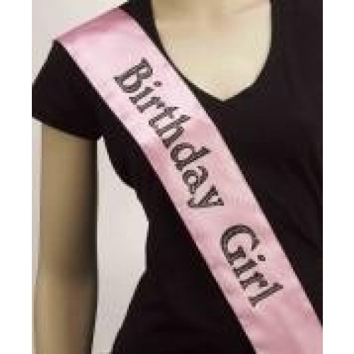 BANDA ROSA BIRTHDAY GIRL STRASS
