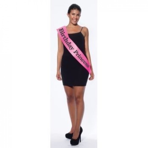 BANDA ROSA STRASS BIRTHDAY PRINCESS