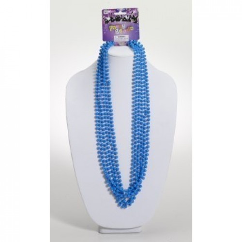   6 COLLARES MINI BOLAS COLOR AZUL