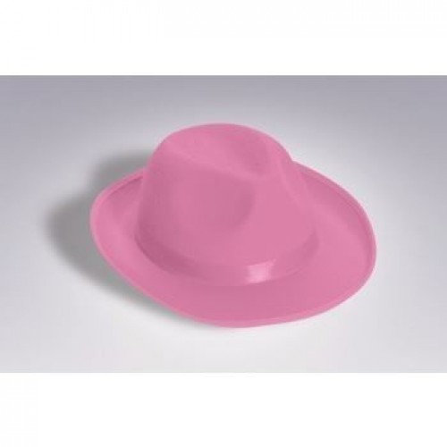   SOMBRERO ADULTO FEDORA DELUXE ROSA