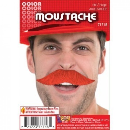   BIGOTE COLOR ROJO