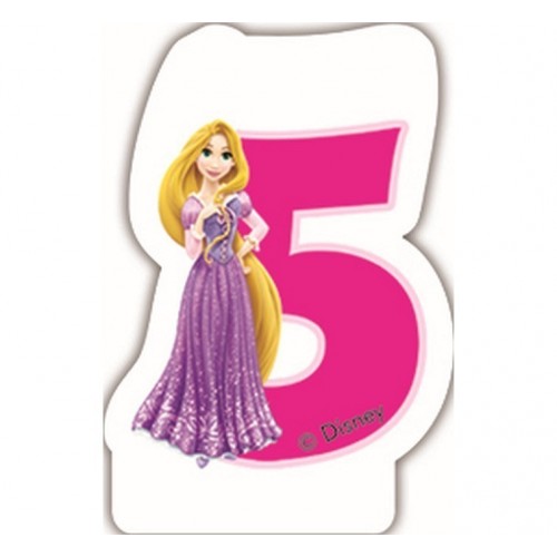 $E VELA FORMA N5 PRINCESAS 6,5CM
