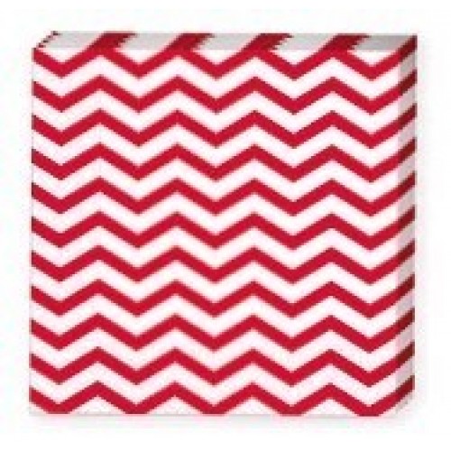 $E   20 SERVILLETAS ZIGZAG ROJO 33CM