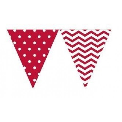  BANDERIN TOPO/ZIGZAG ROJA 2,3MT
