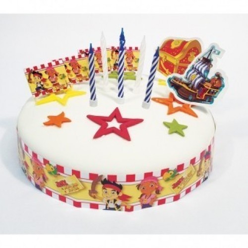 KIT VELAS DECORACION TARTA JAKE EL PIRAT