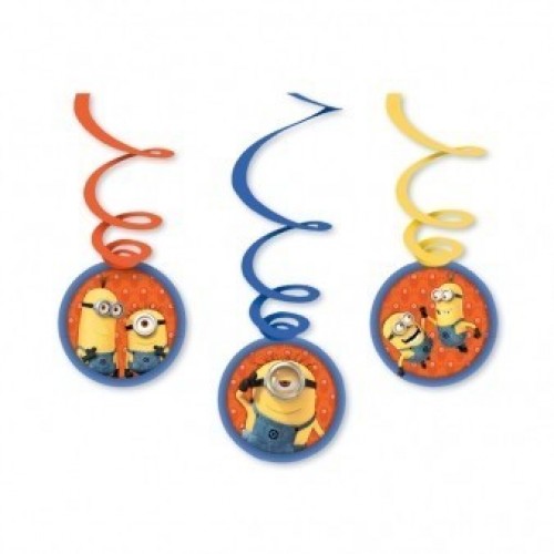 PAQ.6/U TIRAS ESPIRALES MINIONS 80CM