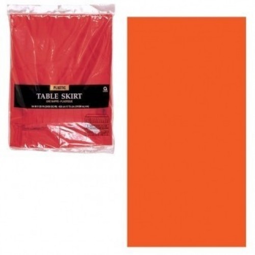   FALDA MESA PL NARANJA 73CMX426CM