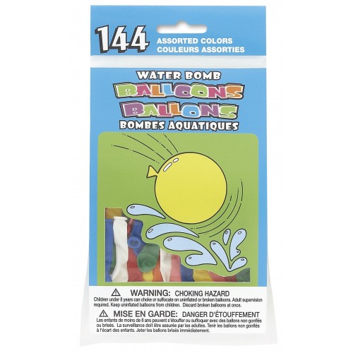 $E PAQ.144/U GLOBO DE AGUA MULTICOLOR