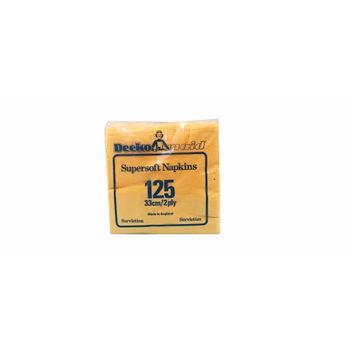    125 SERVILLETA AMARILL 33X33 2/C