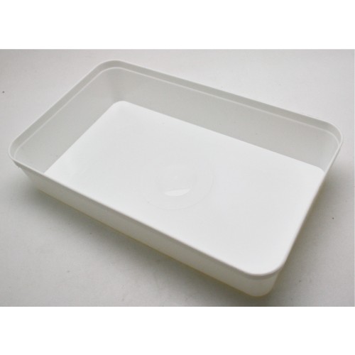 10 TARRINAS RECTANG BLANCAS 15X9X3CM
