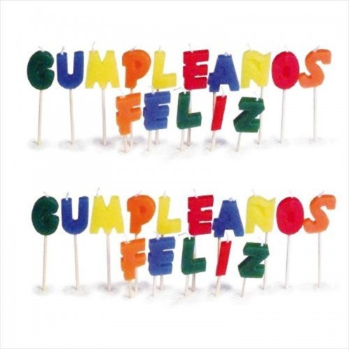 $D CAJA VELA PICK FELIZ CUMPLEAÑO 7CM