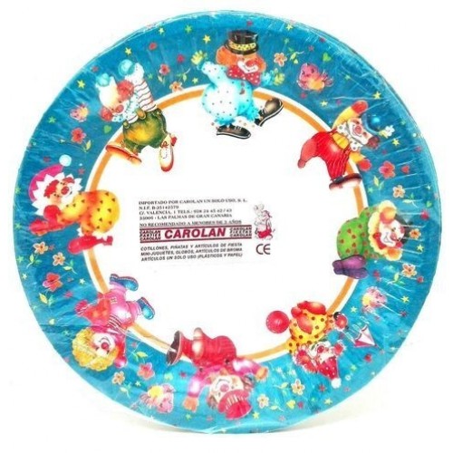 4X1 PAQ.6/U PLATO PAYASO 18CM