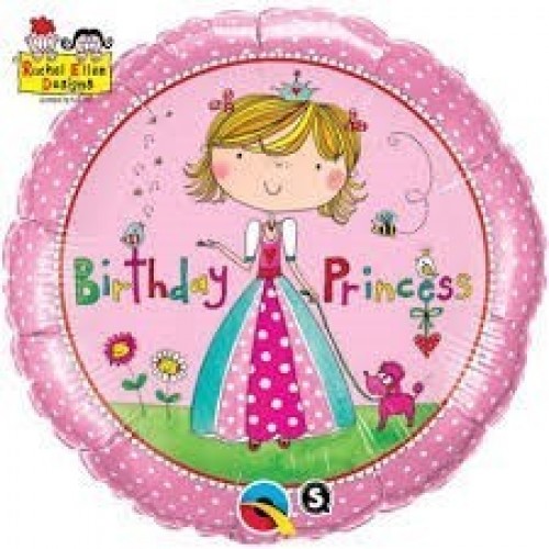 GLOBO 18" FOIL CUMPLEAÑO PRINCESA ROSA