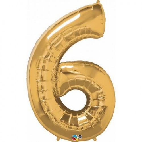 $ E    GLOBO 34" FOIL FORMA N6 ORO