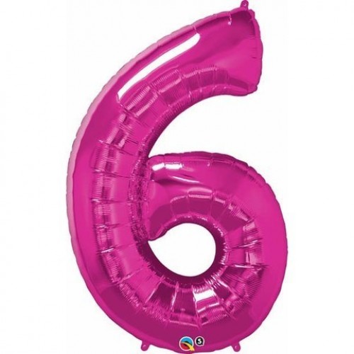   )GLOBO 34" FOIL FORMA N6  FUCSIA
