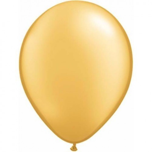   50 GLOBOS 16" LATEX METAL ORO