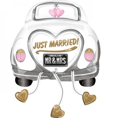 GLOBO 30" FOIL COCHE RECIEN CASADOS