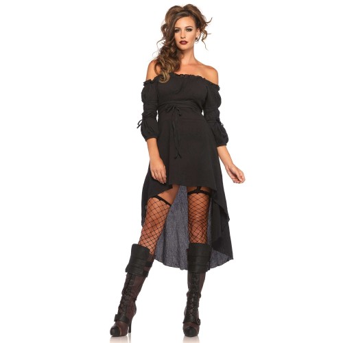 VESTIDO MUJER T-S/M GASA NEGRO