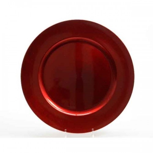   BAJO PLATO PLASTICO DECO ROJO 33CM
