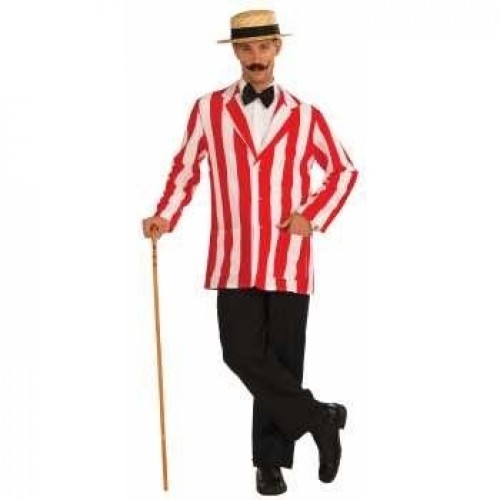 CHAQUETA HOMBRE T-STD BLANCA RAYAS ROJA