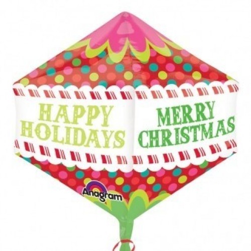 GLOBO 21" FOIL  ANGULAR MERRY CHRISTMAS
