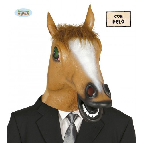 MASCARA CABALLO CON PELO