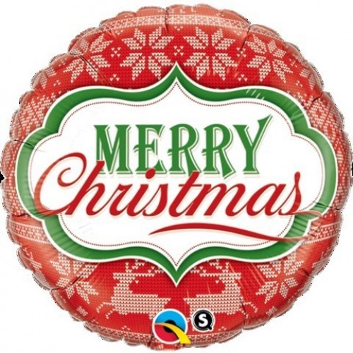 $D GLOBO 18" FOIL REDONDO MERRY CHRISTM