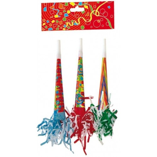 3 TROMPETAS CON FLECO MULTICOLOR