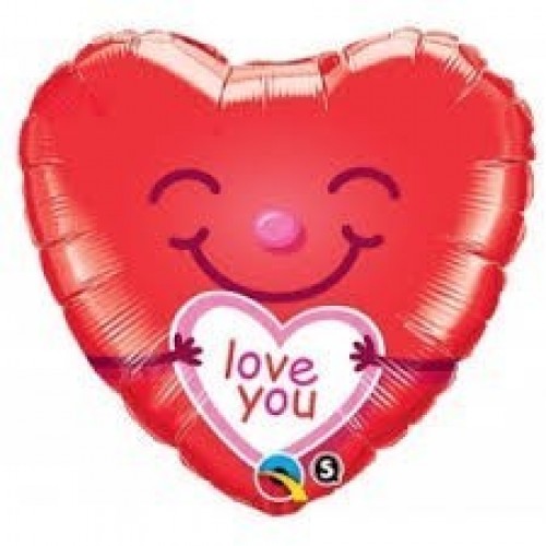 $D GLOBO 18" FOIL CORAZON LOVE YOU