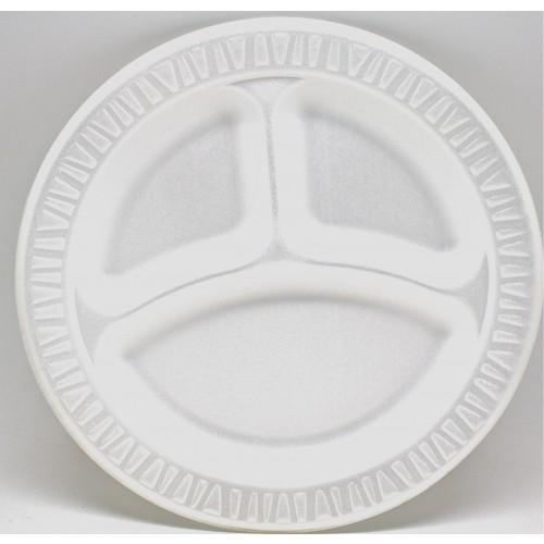 PAQ.10/U PLATO 23CM 3 COMPARTIMENTO BLAN