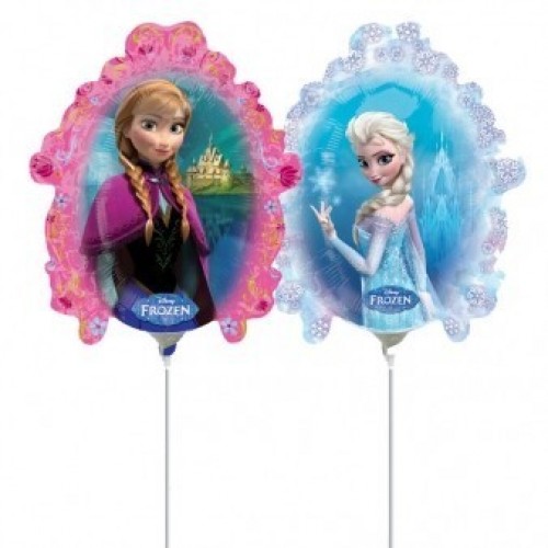 GLOBO 12" PALO FOIL FORMA ESPEJO FROZEN