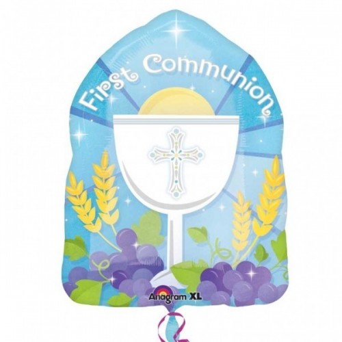 GLOBO 18" FOIL CALIZ COMUNION AZUL