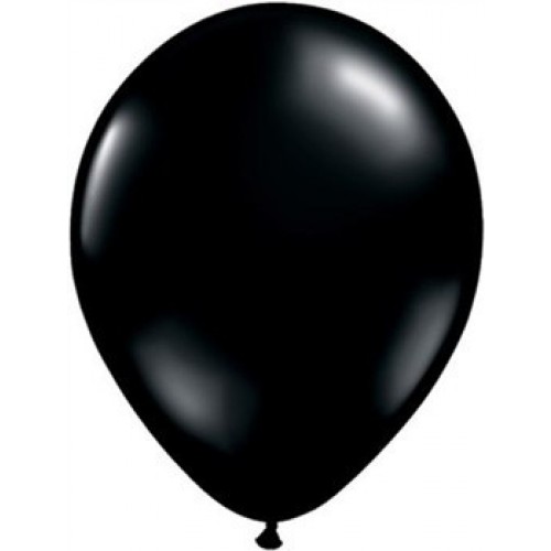   6 GLOBOS 11" LATEX NEGRO ONYX